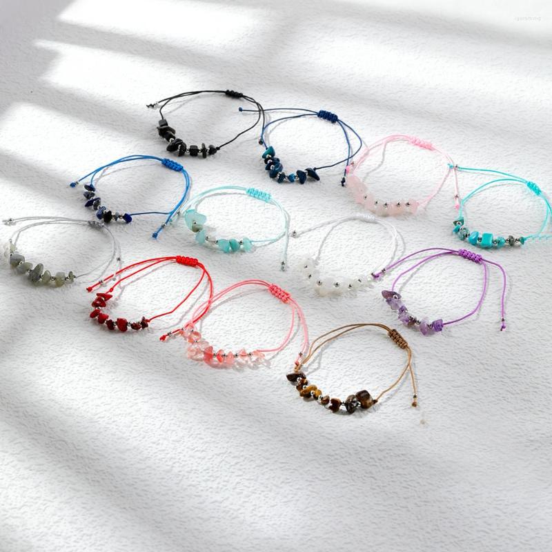 

Strand Lost Lady 2022 Selling Jewelry Multicolor Hand-woven Bracelet Personality Trend Irregular Crystal Stone