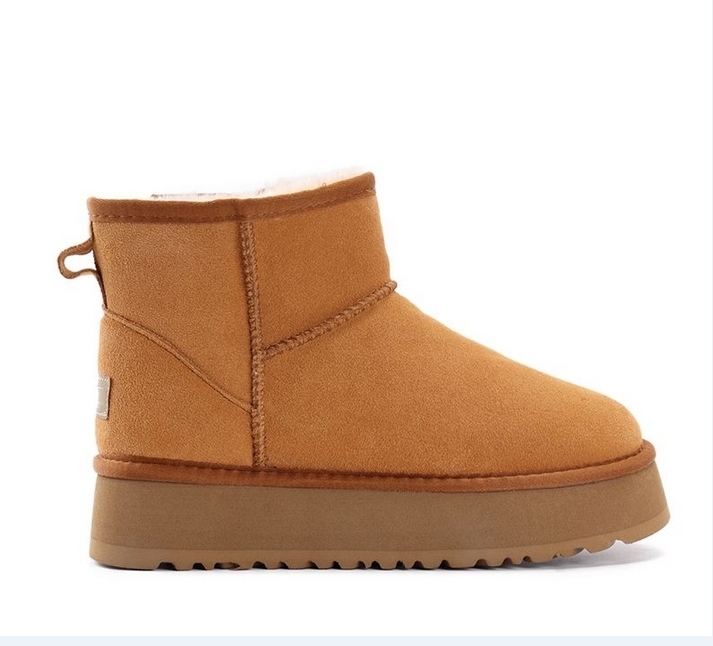 

Fashion Classic Mini Fur Boots Designer Woman Men Platform Snow Boot 58540 Real Leather Fluffy Warm Winter Ankle Booties Free transshipment, Black