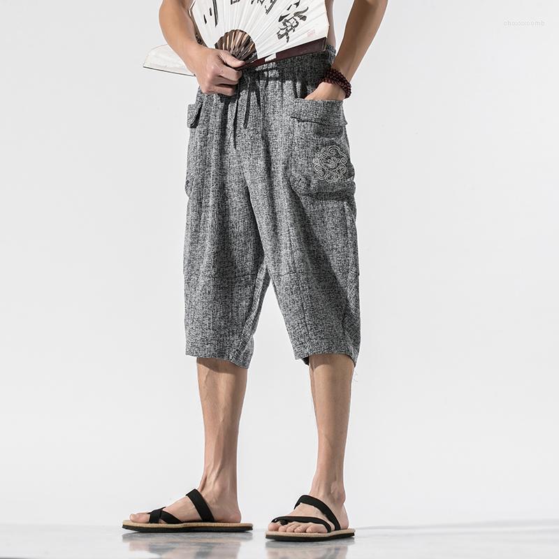 

Men's Pants Casual Embroidery Feet Men Joggers Trousers Streetwear Sweatpants Harem Men's, Black