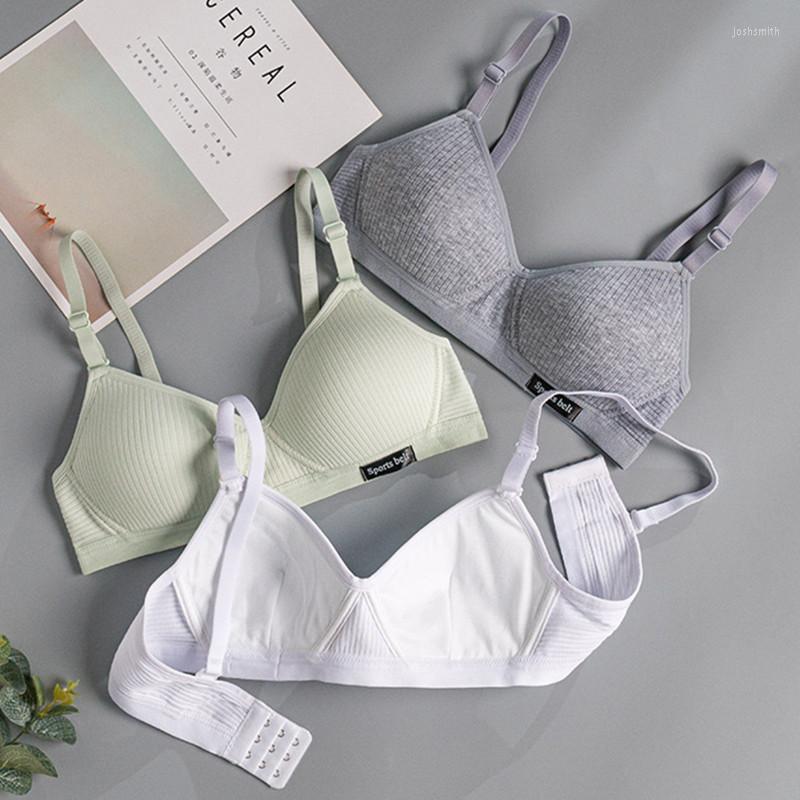 

Yoga Outfit 2022 Cotton Underwear Women Cup Bra Gathered Comfort V Brassiere Push Up Lingerie Bralette For AB Wireless, Black