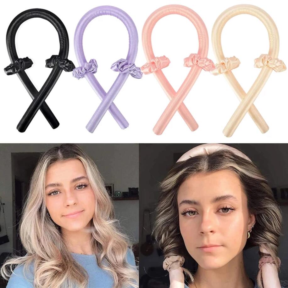 

Slik Satin Heatless Hair Rollers Lazy Curler Headband Make Hairs Soft And Shiny Hair Curlers Hairdressing Tools