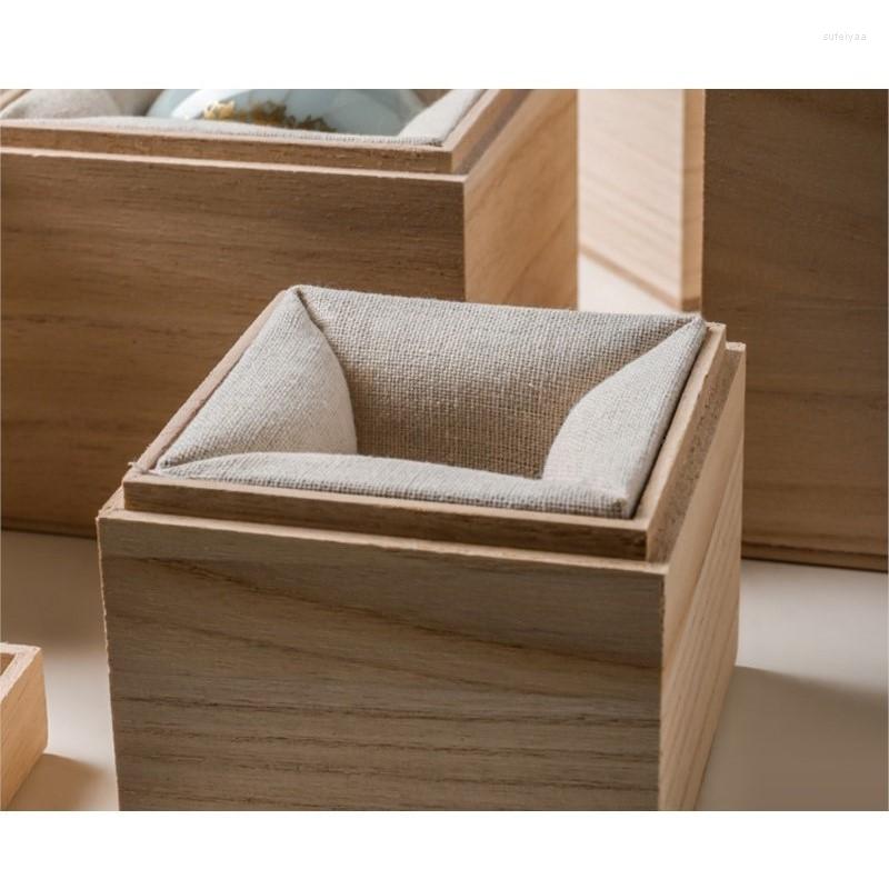 

Gift Wrap High-grade Paulownia Box Of Custom Built Tea Cups Are Recommended Honey Packaging Empty Square