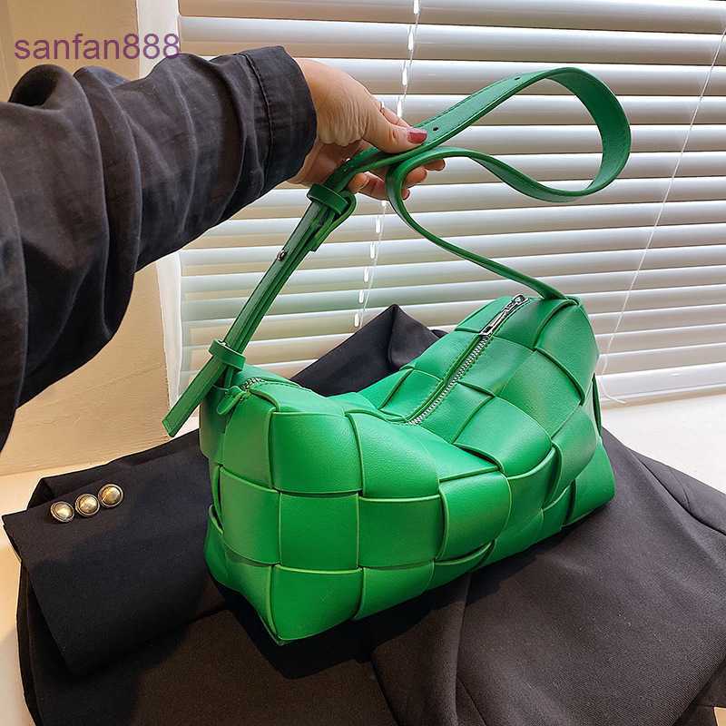Bottegas Bag Venetas Jodie Pillow hand woven bag women's 2023 new fashion high-end sense single shoulder underarm versatile Crossbody small