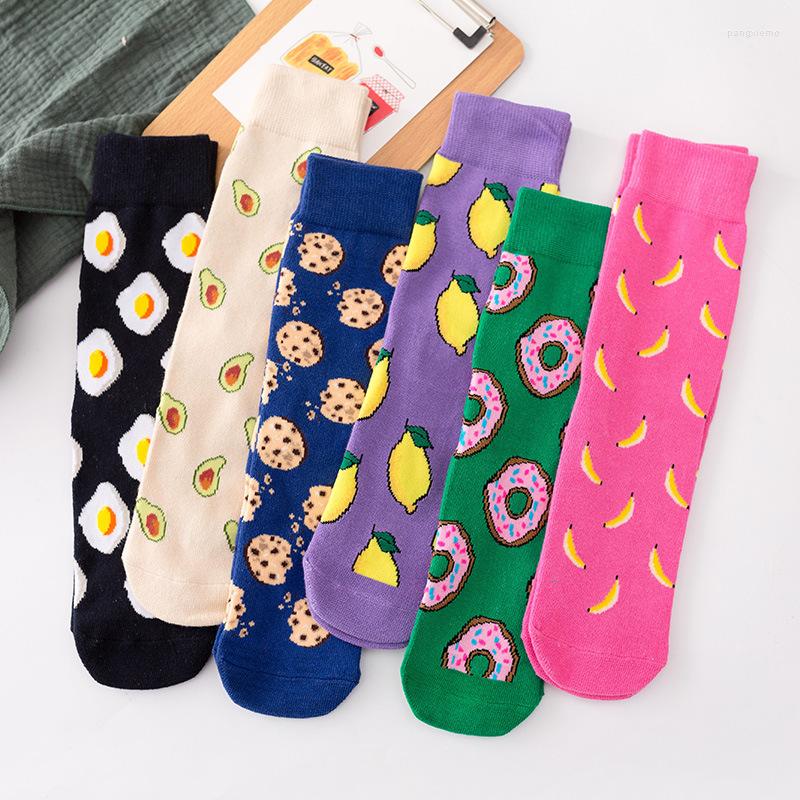 

Men's Socks Cartoon Women's Breathable Candy Pattern With Print Long Combed Of Pure Cotton Female Winter Straight Sock, M25a01