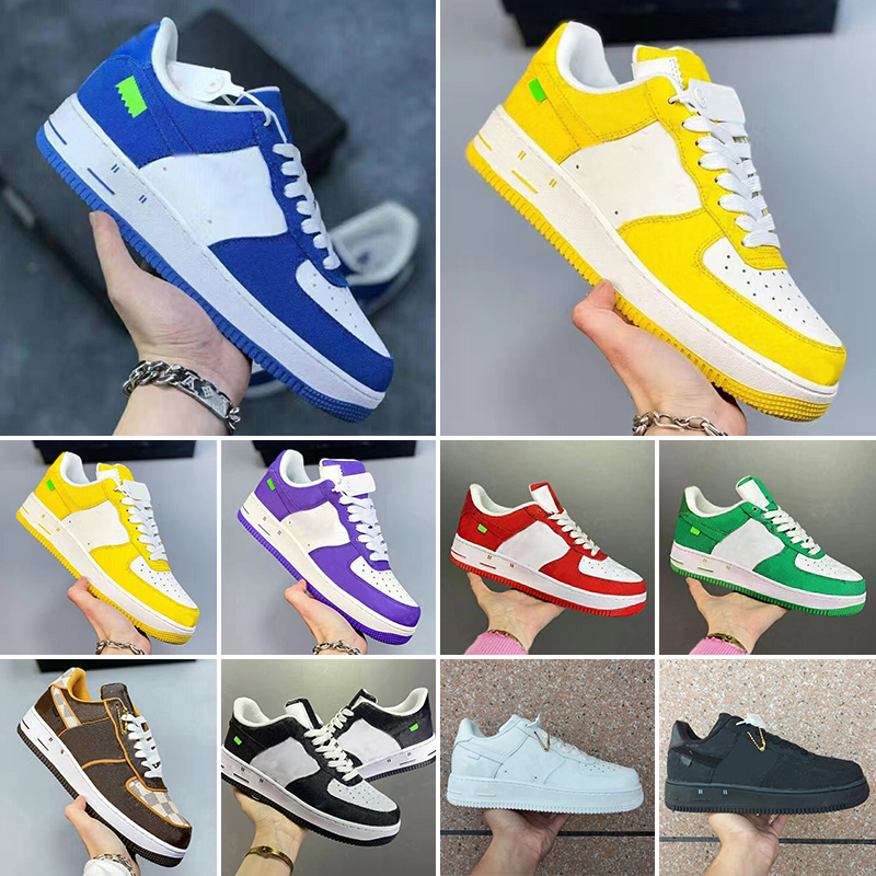 

New WHITE Mens Casual Shoes University Blue Designers Sneakers one shoes Size 36-45, Color 5