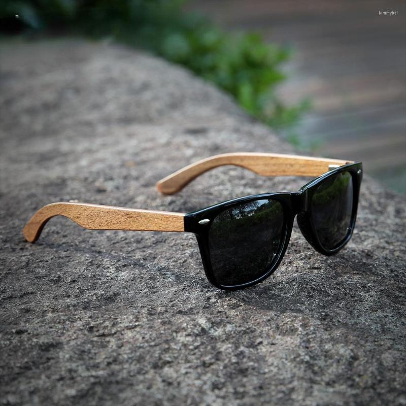 

Sunglasses Y2k Lentes Trending Products Glasses Black Walnut Wood Polarized Men's Handmade UV400 Pr
