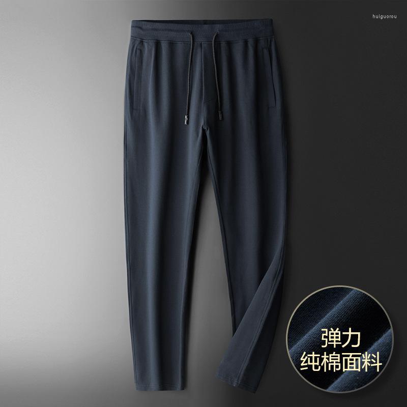 

Men's Pants Men's 2022 Spring And Summer Slimming Sweatpants Wear Loose Large Cotton Casual Elastic Waist, Black