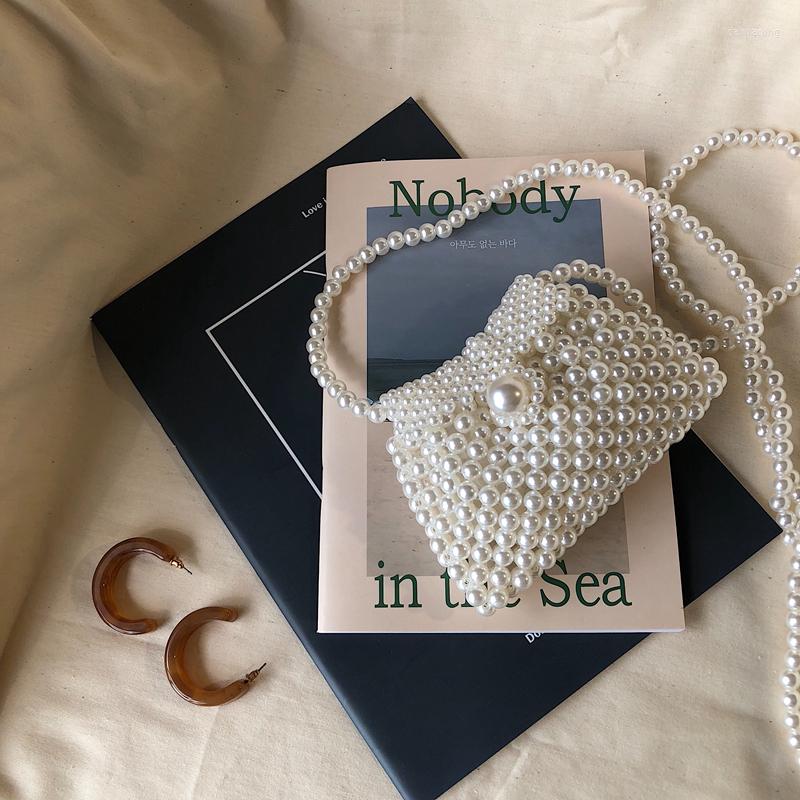 

Evening Bags Pearl Mini Messenger Retro Vintage Tiny Crossbody Cross Body Handmade Knitting Girls Kids Purses Wallets Japan, Small size