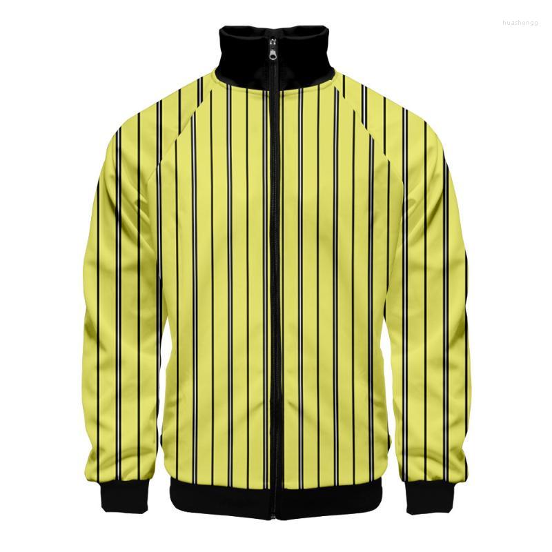 

Men's Hoodies Men's & Sweatshirts Hip Hop Fashion Korean Punk Sports Jacket Gothic Striped Pattern Long Sleeve Stand Collar Zipper Men