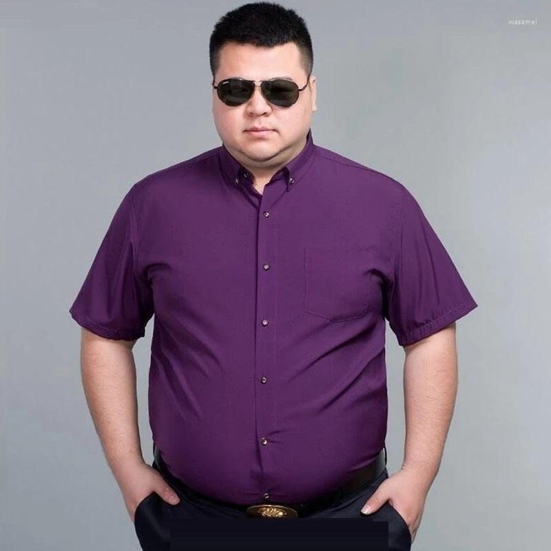 

Men's Casual Shirts High Quality Men Plus Size Shirt 9xl 10xl 12xl 14xl Summer Short Sleeve Business Big Fashion Work Dress Merry 70 68, Picture color