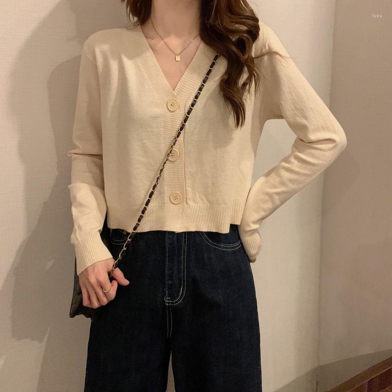 

Women's Sweaters Woman Pullover Autumn And Winter 2022 Loose V Cardigan Coat Women's Sweater Black Long Sleeve Top Femme Chandails, Green