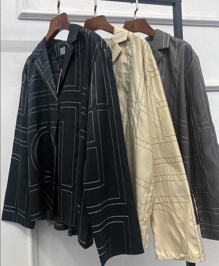 

22ss toteme logo graphic silk blended shirt long sleeve Size XS S, Customize