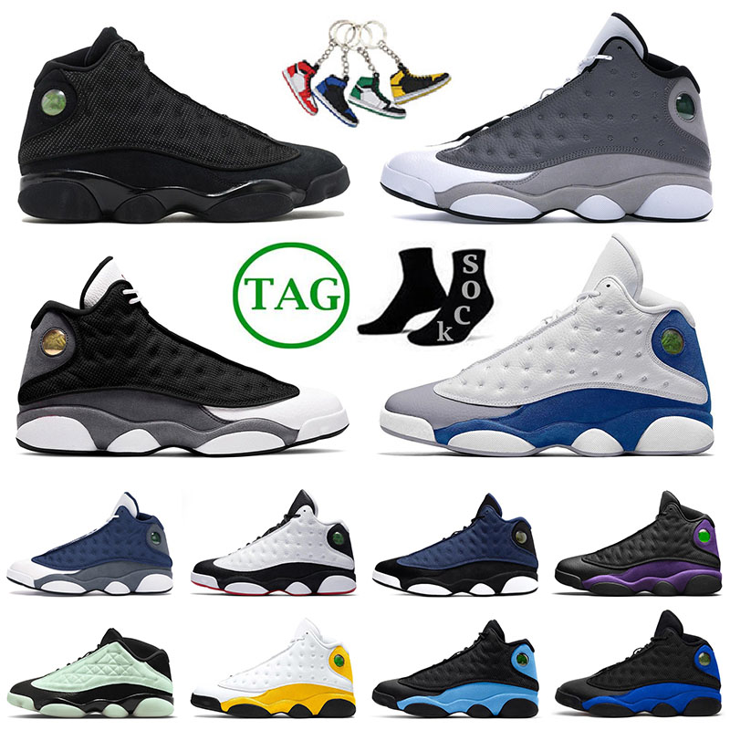 

J13 Black Flint 13 Basketball Shoes Outdoor French Blue Brave Blue Del Sol Court Purple Jumpman 13s Barons Singles' Day Men Women Trainers Chicago Sneakers Sports US 13, 36-47 reverse he got game