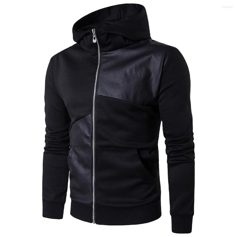 

Men's Hoodies Men's Hoodie Fashion Casual Solid Color Black Male Spring Autumn Zipper Sweatshirt Jackets Plus Size 5XL