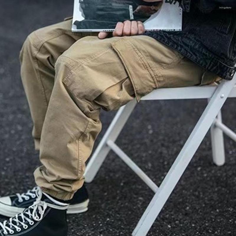 

Men's Pants Relaxed Fit Lace-up Work Super Soft Streetwear, Black