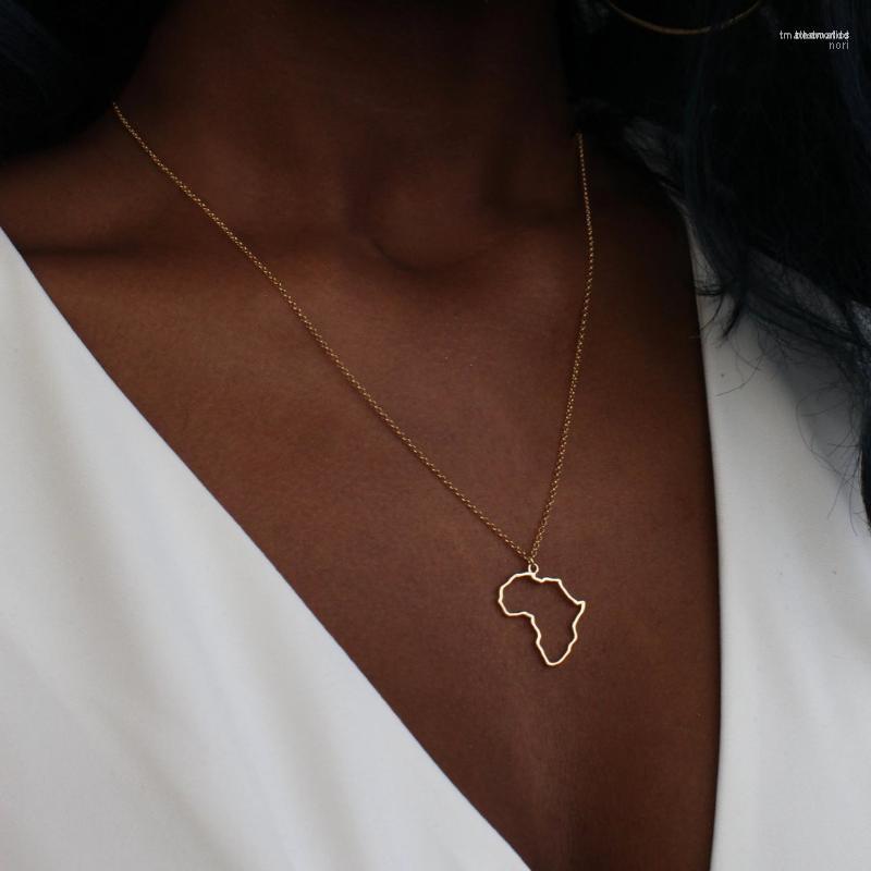 

Chains Minimal African Map Necklace For Women Africa Pendant Stainless Steel Charms Bijoux Femme Birthday Gift BFFChains