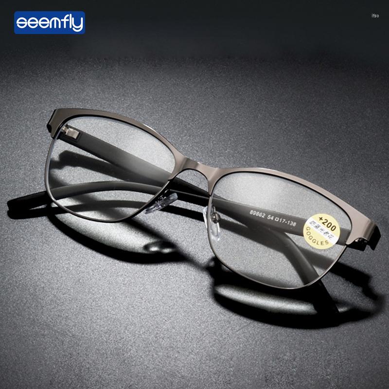 

Sunglasses Seemfly Full Frame Anti Blue Light Reading Glasses Ultralight Metal Presbyopia Eyeglasses For Women&Men Diopters 1.0 4.0