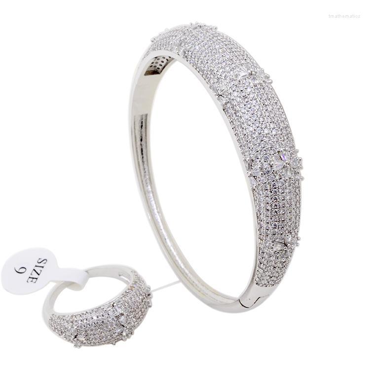 

Bangle Fashion Jewelry Modern Plated Party Romantic Bracelet With Ring SetBangle BangleBangle