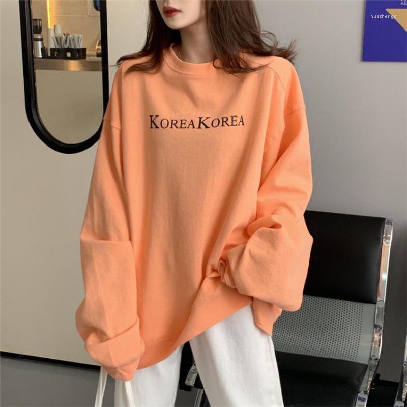 

Women's Hoodies Women Letter Print Sweatershirts Round Neck Oversize Sweatershirt Casual Tops Autumn Spring Streetwear Pullovers, White
