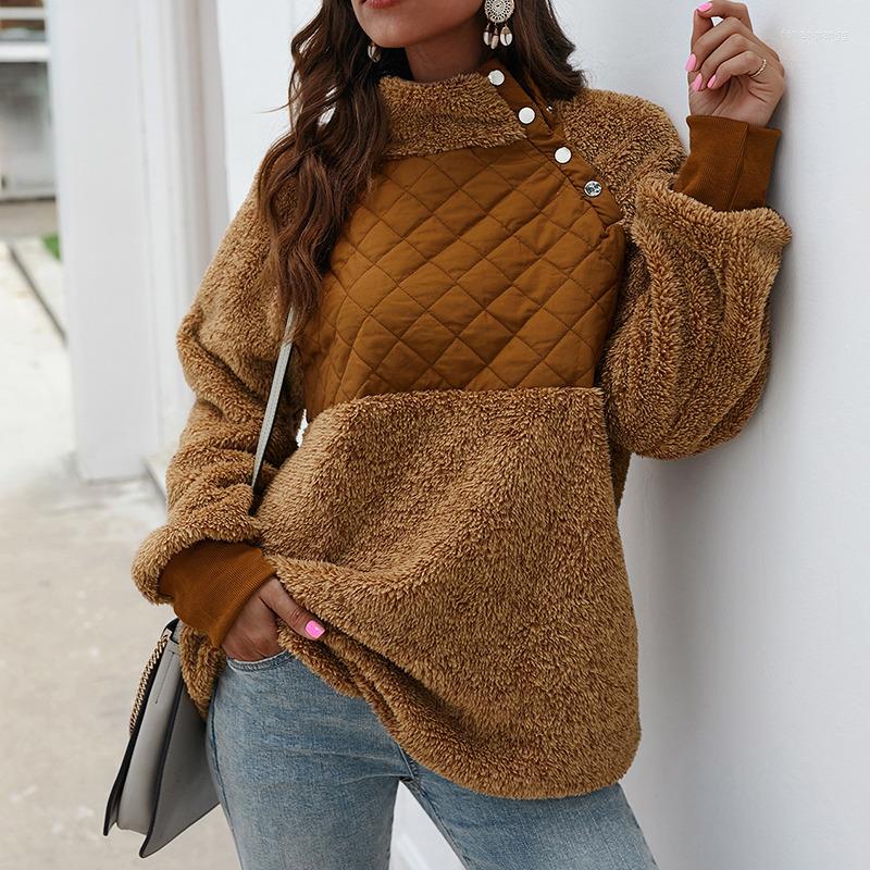 

Women' Hoodies Women Lamb Wool Sweatshirts 2022 Knitted Halter Tops Coats Ladies Winter Autumn Warm Pullovers, Black