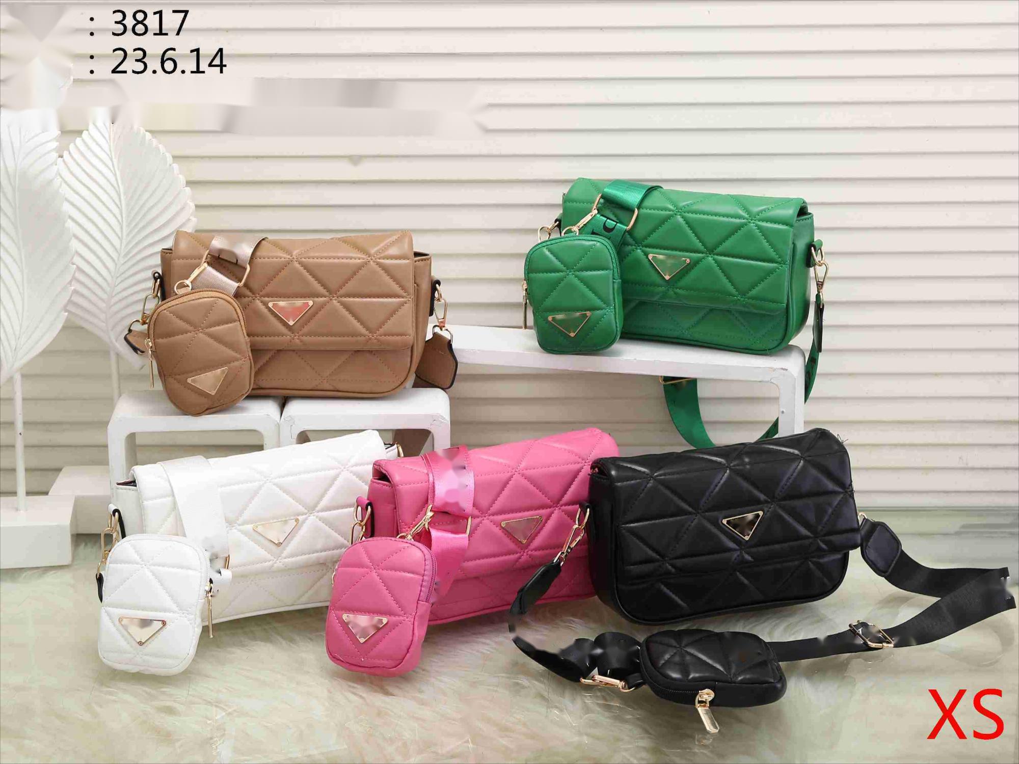 

2022 fashion Sale pu bags Lingge Chain Bag Women's New Fashionable Tassel Shoulder Bag Crossbody Simple Western Style Handbag Zero wallet backpak, White