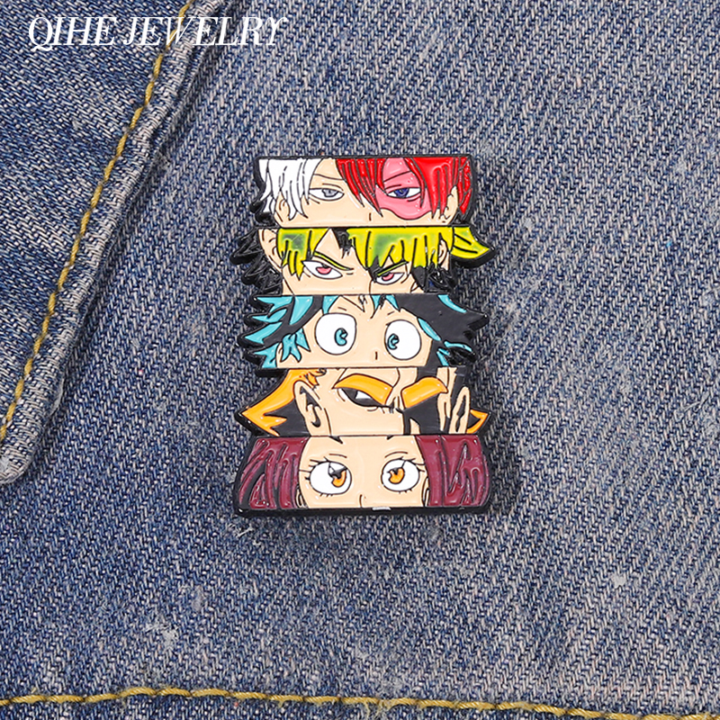 

My Hero Academy Enamel Pin Brooch Metal Badge Jewelry Anime Character Lapel Pin Friends Backpack Hat Sweater Gift Accessories