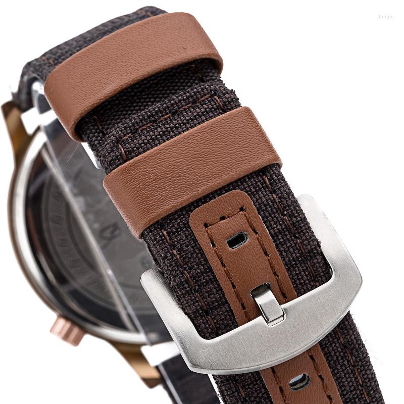 

Wristwatches 2022 European And American Style Pure Color Casual Men's Women's Watches Canvas Quartz Neutral Fashion, Brown