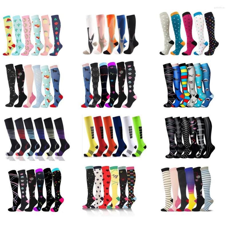 

Men's Socks Unisex Compression Set Dropship Wholesale Soccer Sport Pack Outdoor Nursing Hiking Running Fitness, 1 pairs oysz03-white