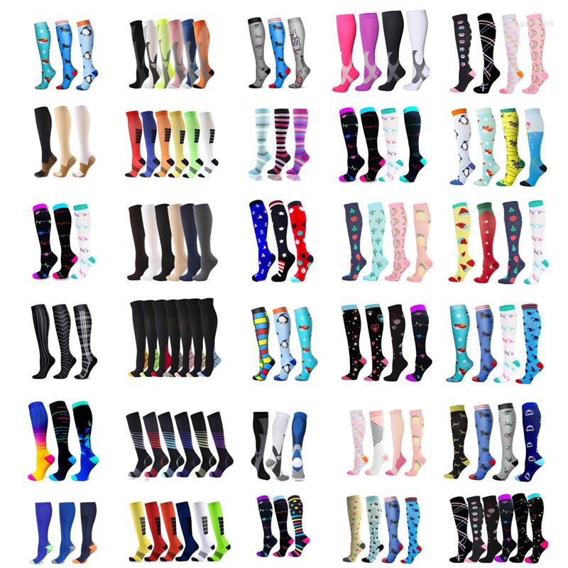 

Men's Socks Compression Stockings Cycling Fit For Nursing Edema Diabetes Varicose Veins Running Multi Pairs Wholesales Soccer, 1 pairs oysz03-white