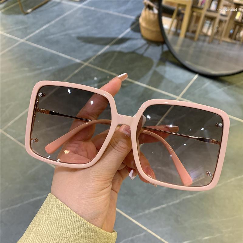 

Sunglasses Square For Women Luxurry Design Oversize Sun Glasses 2022 Fashion Shades GlassesSunglasses
