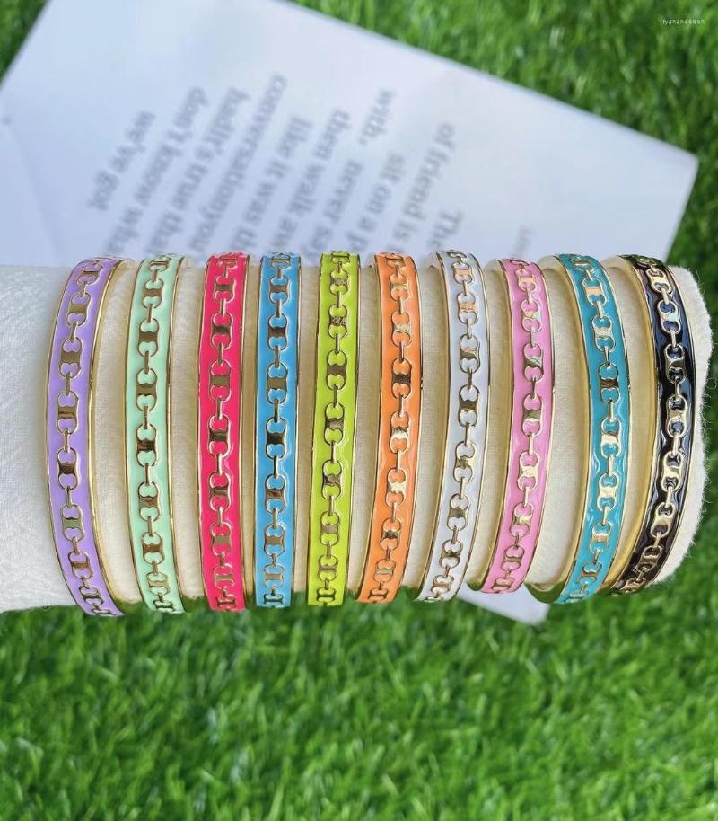 

Bangle 3PCS Charm Adjustable Colorful Brass Enamel Bracelets Bangles Jewelry