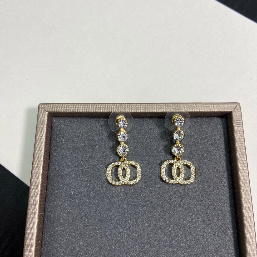 

Designer letter jewelry Multi diamond tassels women Earring C-Earring have stamp in back fashion luxury Formal social gathering gift 100307