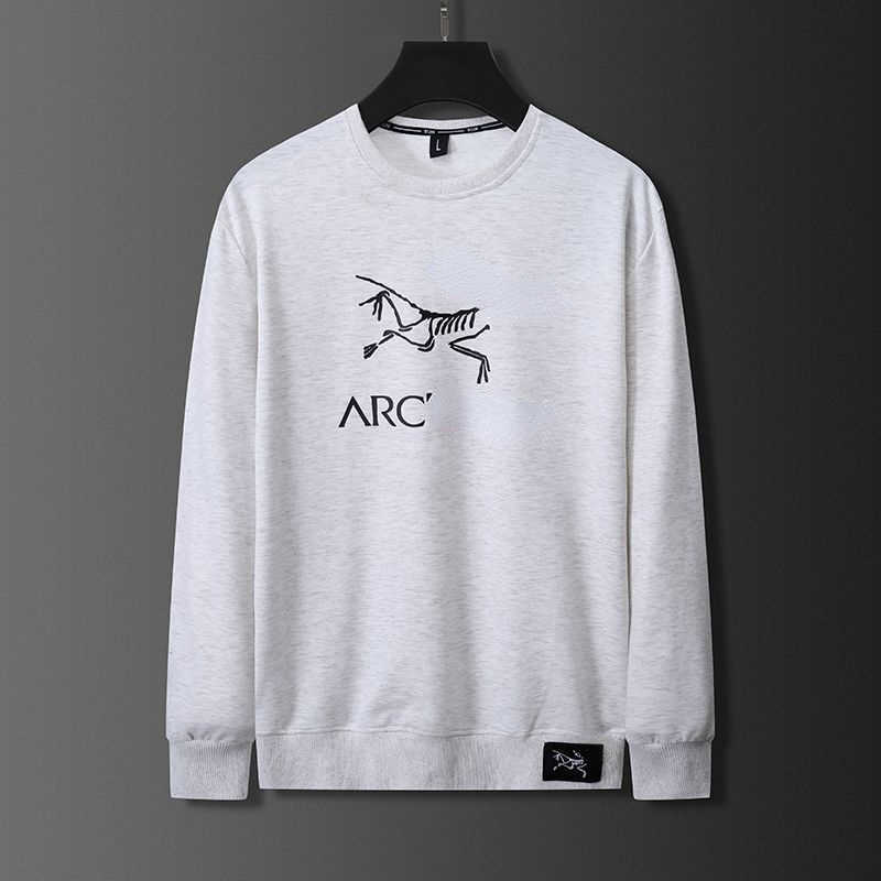 

Arc men's sweater designer hoodie autumn outdoor sports leisure long sleeve loose letter printing pullover round neck breathable coat, Purple