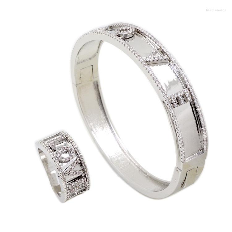 

Bangle Fashion Classic Zircon Bracelet Love Letter Set Jewelry Wedding Party Gift B0857Bangle