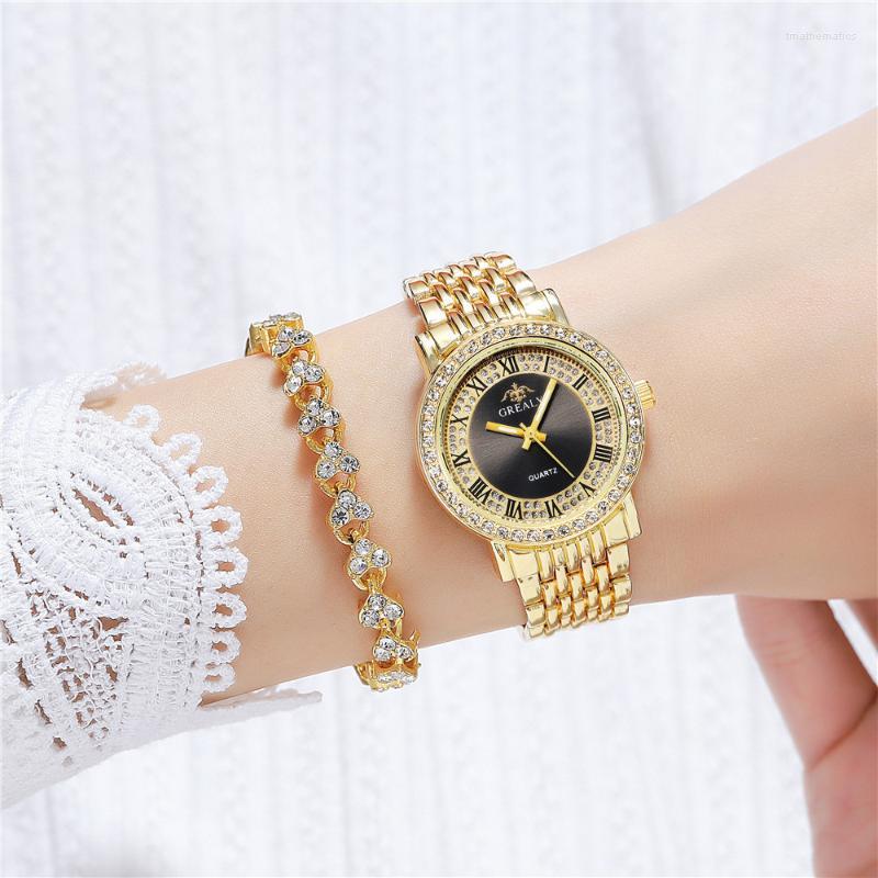 

Wristwatches Women Watch 2022 Fashion Luxury Rhinestone Quartz Ladies Casual Dress Clock Female Wristwatch Relogio WristwatchesWristwatches