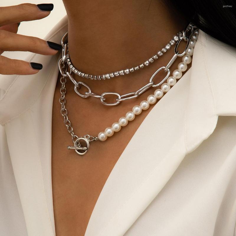 

Choker Simple Fashion Temperament Round Bead Chain Ladies Necklace Retro Baroque Imitation Pearl Geometric Party Jewelry 2022