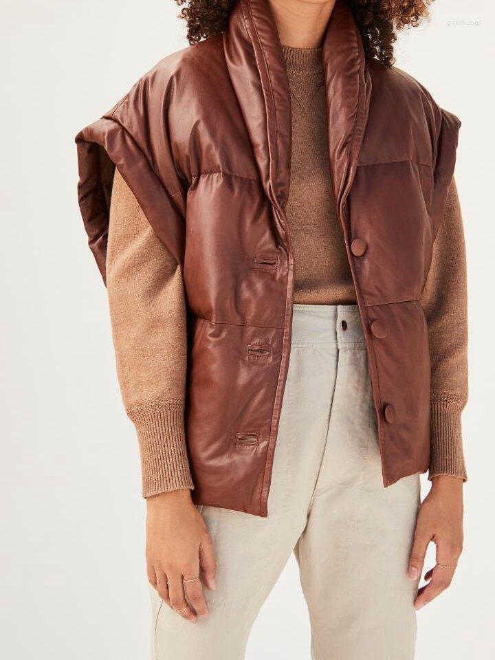 

Women' Vests Women 2022 Autumn And Winter Wear Women' Vest Short Coat Leather All-match Jacket, Black