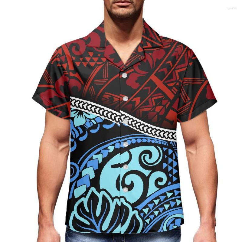 

Men's Casual Shirts HYCOOL Fashion Plus Size Hawaiian Streetwear Polynesian Tribal Men Short Sleeve Shirt Samoan Button Down Summer, Ysfa2219f16