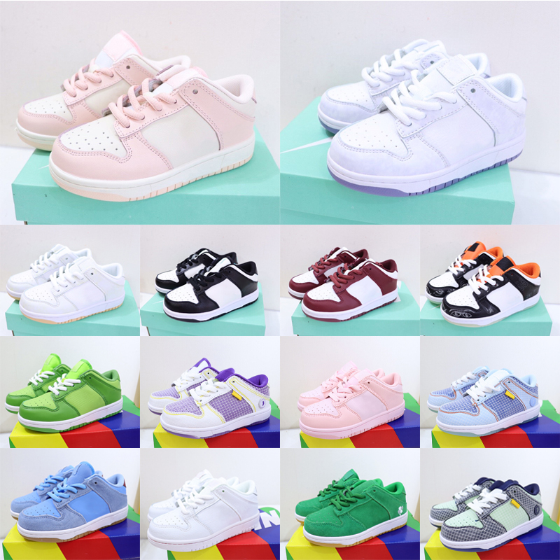 

kids shoes dunke baby sb low sneakers retro black designer trainers kid shoe youth toddler infants dunks Chunky White shoes Size 25-35, Customize