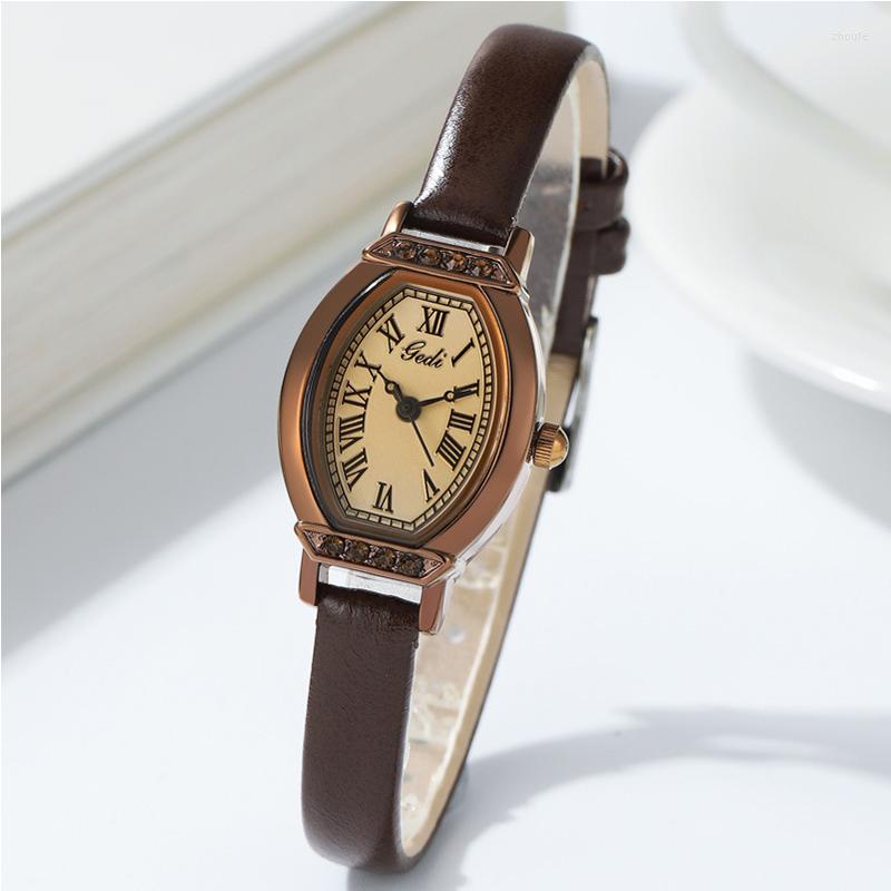 

Wristwatches Womens Leather Watches Crystal Waterproof Classic Elegant Dress Wrist Watch, Gold