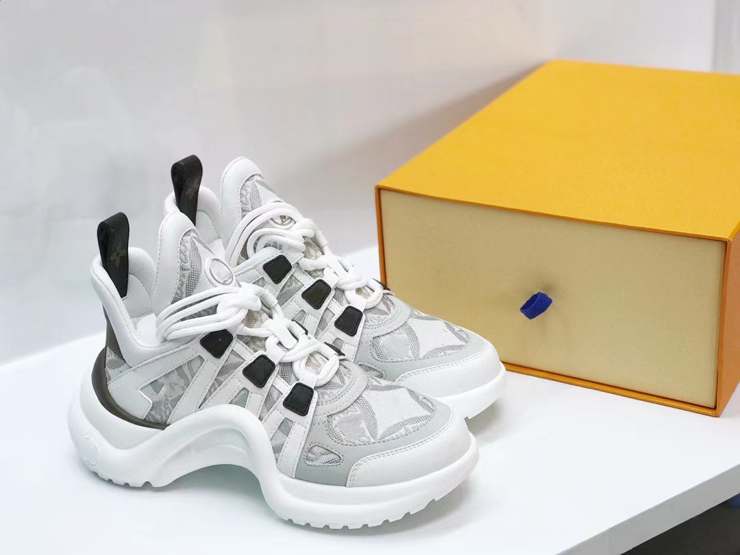 

Womens Sneakers Kjgfuy Shoes Walking Shoes Trainers Fashion Leather Bow Archlight Lace Above Designer Reflective Mixed Colors