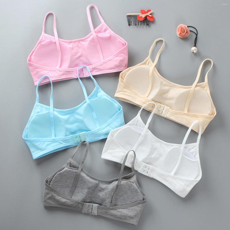

Bustiers & Corsets Women Tube Tops Underwear Padded Bras No Rim Teenage Underclothes Young Girls Lingerie Students Bra Solid Soft Cotton, Color 1