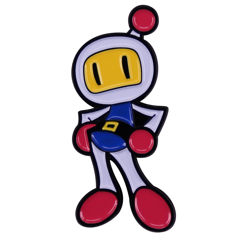 

Game Super X Bomberman Rangers R Enamel Pin Backpack Pins Badge Brooch Jewelry Gifts, As picture