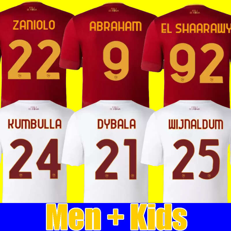 

22 23 roma SOCCER JERSEYS DYBALA home belotti CELIK Pellegrini Abraham 2022 2023 Wijnaldum Zaniolo MANCINI KUMBULLA men kids kit FOOTBALL EL, Away kids