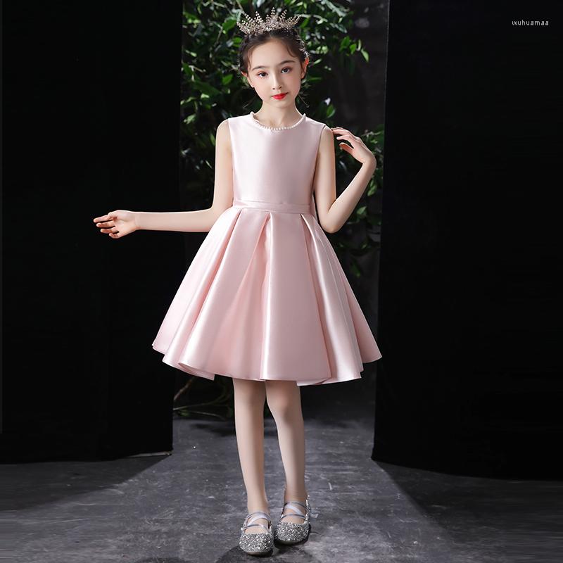 

Girl Dresses High End Dress Princess Skirt Short Flower Wedding, Pink