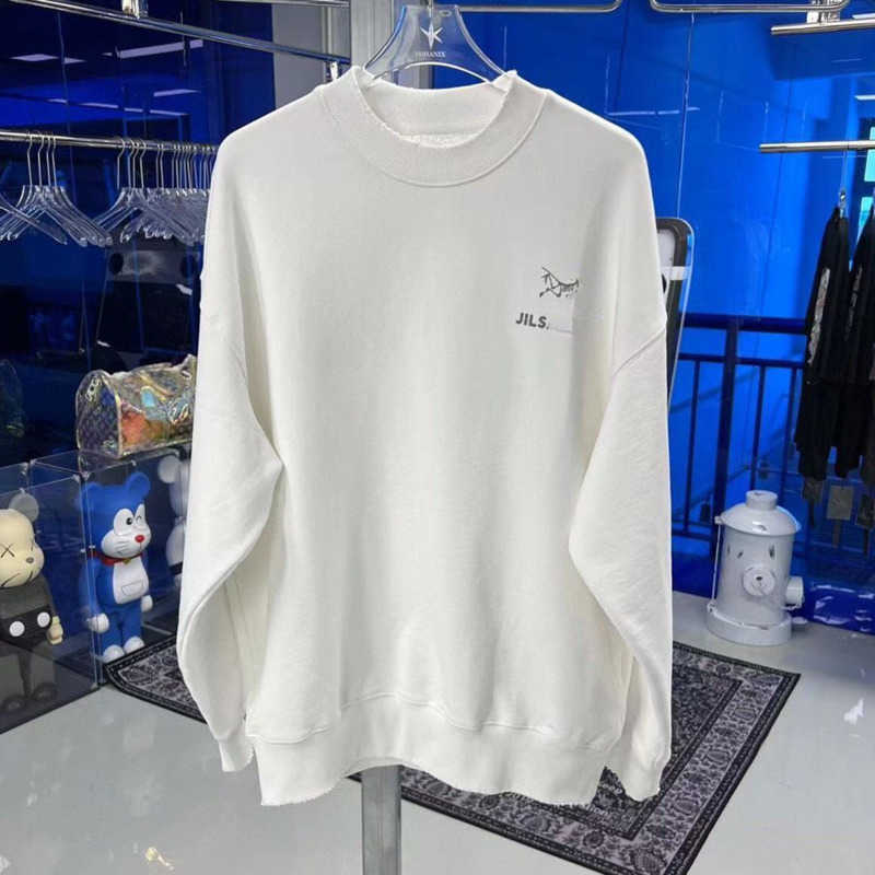 

Arc sweater designer sport swear autumn high-end men's casual round neck pullover hoodie fashion long sleeve reflective letter women's coat, White