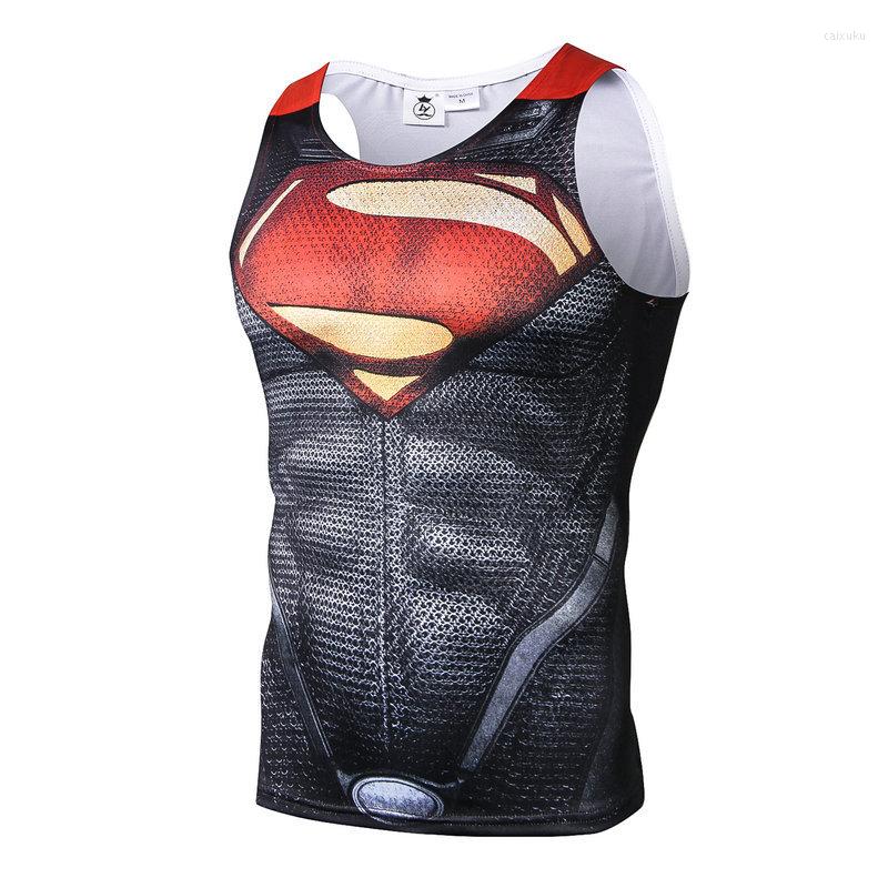 

Men's Tank Tops Brand Men Bodybuilding Stringer Top Running Vests Creative 3D Printing Sleeveless T-shirt Elasticity Vest, 14