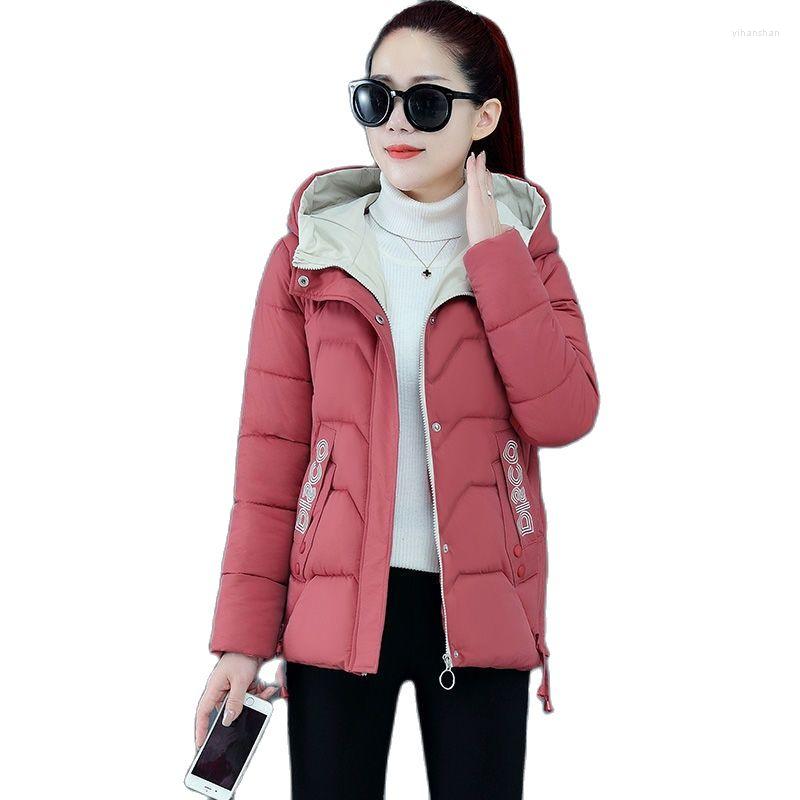 

Women's Trench Coats 2022 Women Winter Jacket Fashion Warm Overcoat Female Down Cotton Coat Korean -XXXLLarge Size Hooded Parka B1364, Blue