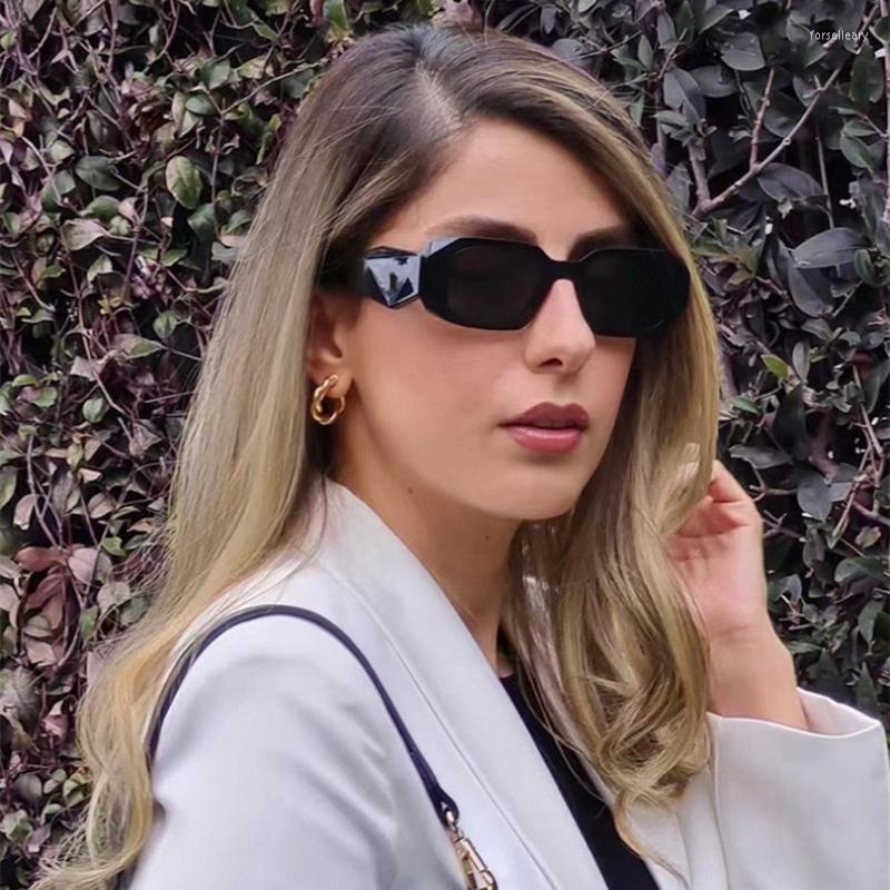 

Sunglasses 2022 Brand Designer Colorful Sun Glasses Fashion Female Eyewear Vintage Rectangle For Women Men UV400