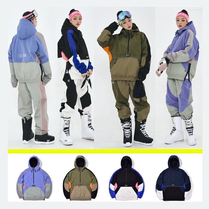 

Skiing Suits Men And Woman 'S Waterproof Mountain Snowboarding Jacket Winter Windproof Warm Ski Clothing Multi-Pockets, Black pants